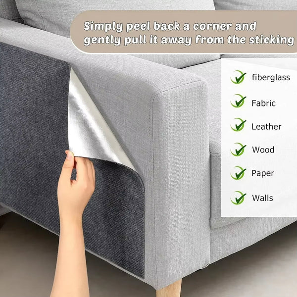 Trimmable Cat Scratching Mat Self-Adhesive Carpet Mat Pad anti Cat Scratcher Furniture Couch Corner Indoor Sofa Wall Protector